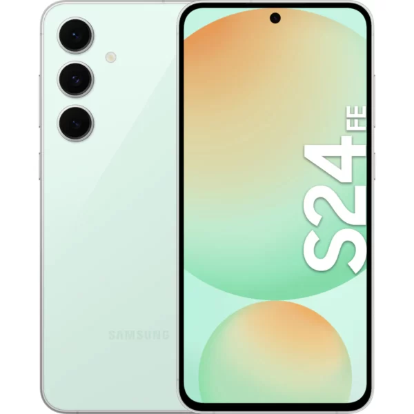 تصویر گوشی Samsung Galaxy S24 FE با حافظه 256 گیگابایت و رم 8 گیگابایت، طراحی زیبا و صفحه‌نمایش Dynamic AMOLED با کیفیت بالا