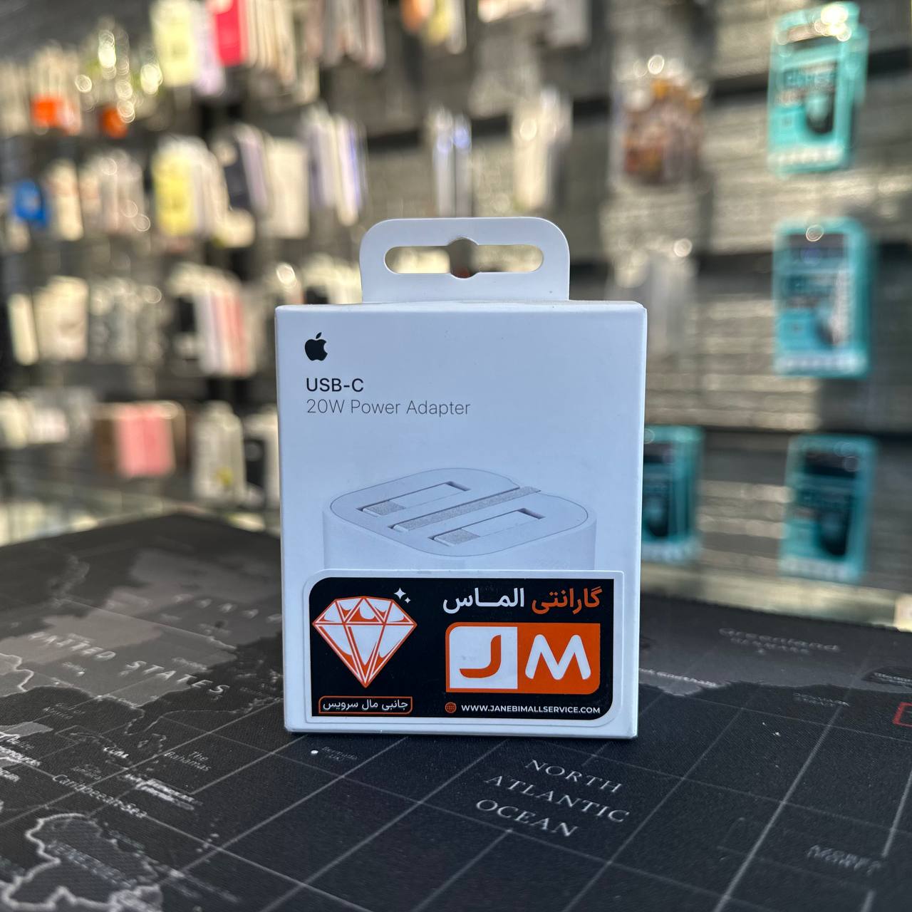 شارژر اورجینال اپل 20 وات USB-C سه پین