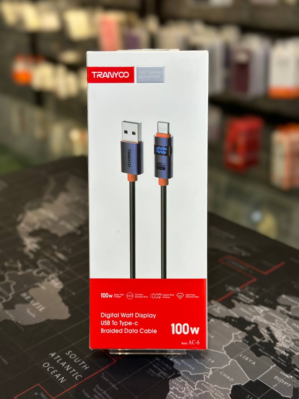 کابل شارژ TRANYCO 100 وات اورجینال با دوام بالا
